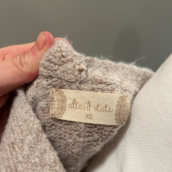 Altar'd State Beige Open-Front Cardigan XS womens - Picture 3 of 6